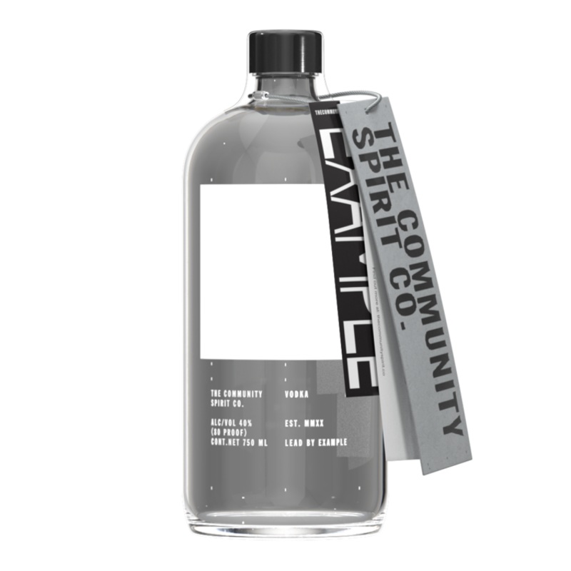 THE COMMUNITY SPIRIT CO. VODKA 80 W/ BARTENDER RECIPE BOOK 750ML