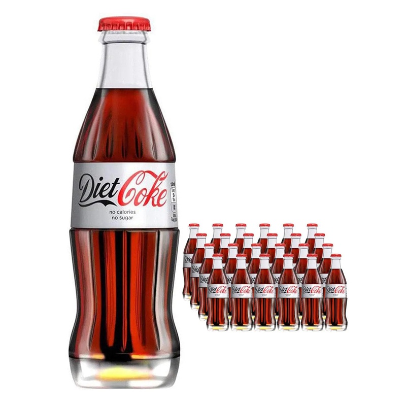 Diet Coca-Cola Glass Bottles Multipack, 24 x 200 ml