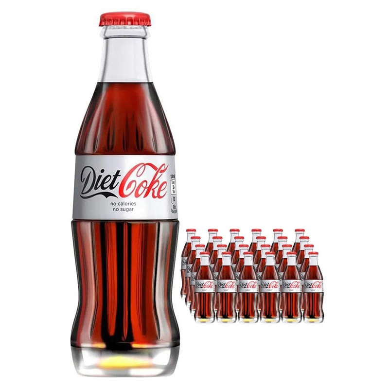 Diet Coca-Cola Glass Bottles Multipack, 24 x 330 ml