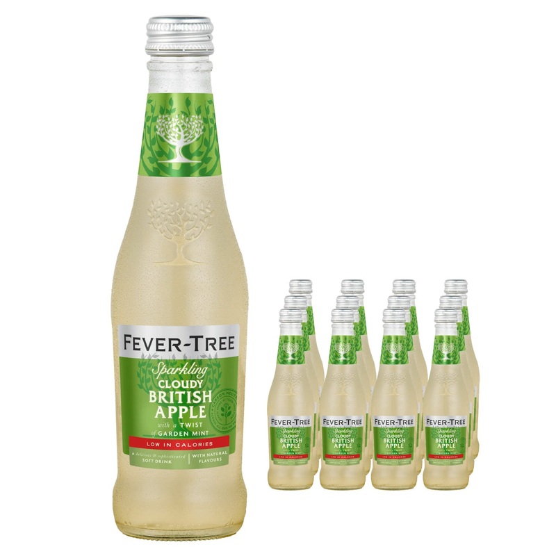 Fever-Tree Sparkling Cloudy British Apple & Mint Multipack, 12 x 275 ml
