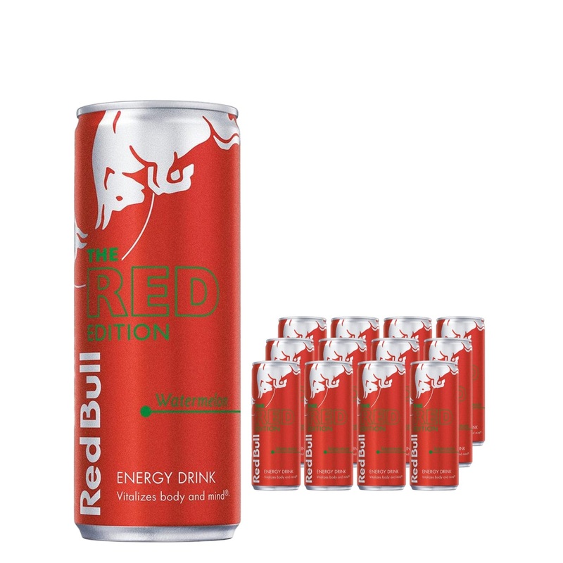 Red Bull Energy Drink Watermelon Edition Multipack, 12 x 250 ml