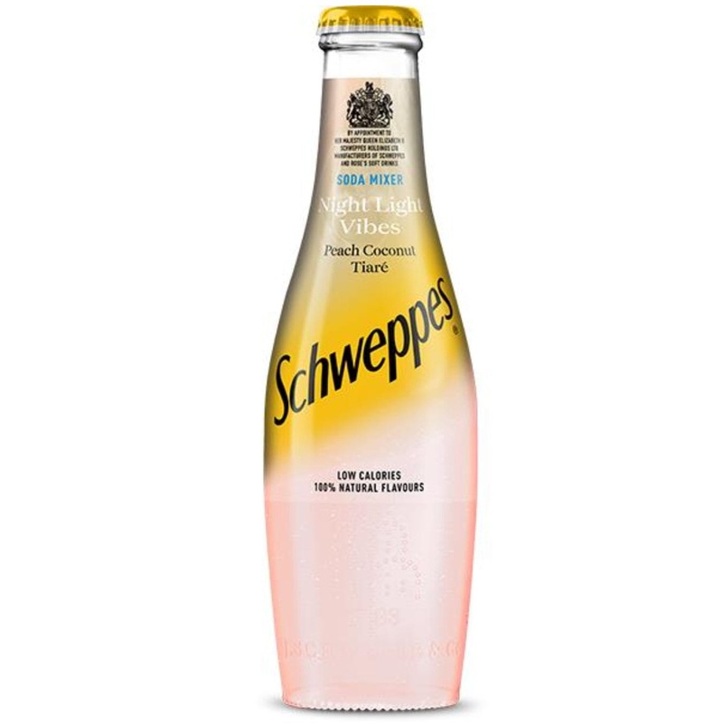 Schweppes Peach Coconut Soda Multipack, 24 x 200 ml