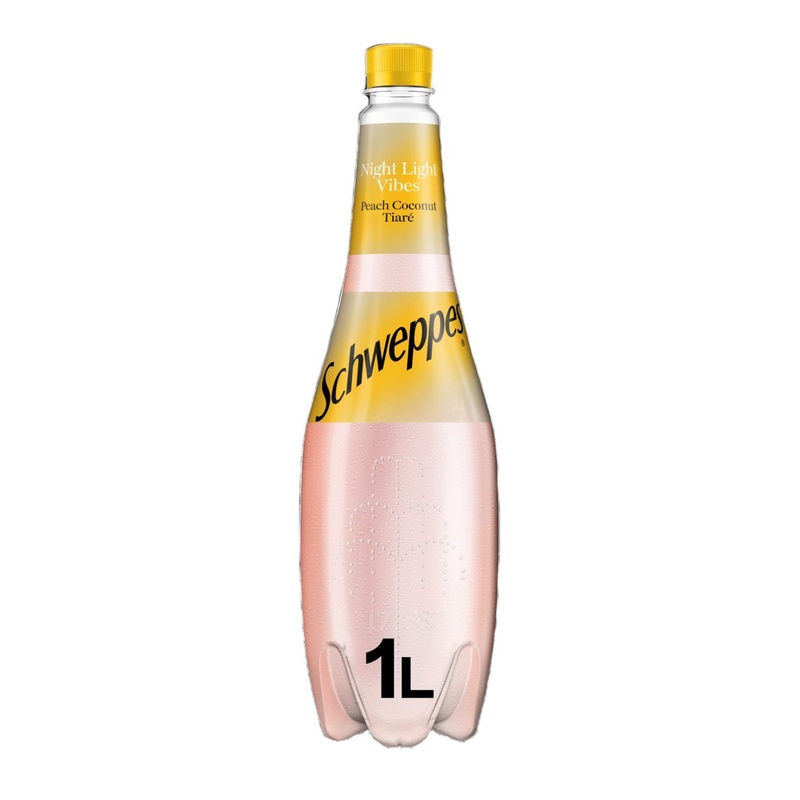 Schweppes Peach Coconut Tiare Soda, 1 L