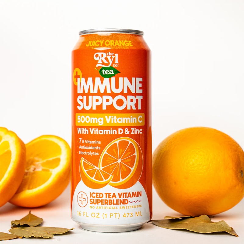 The Ryl Co. Tea + Immune Support Juicy Orange 16oz Can