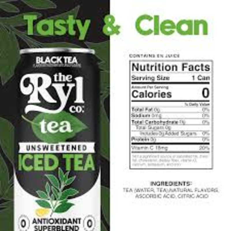 The Ryl Unsweetened Black Tea 16oz Can