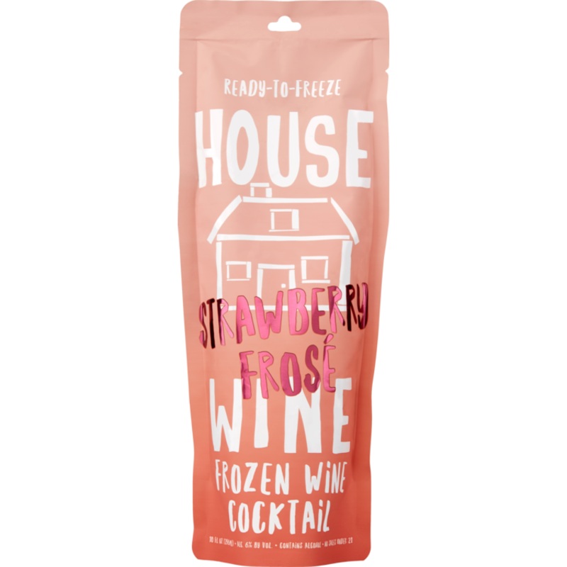 HOUSE WINE CKTL STRB FROSE POUCH24