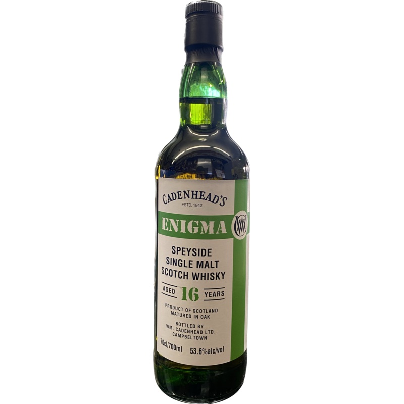 WM Cadenhead's Enigma 16 Year Old Speyside Single Malt Scotch Whisky 700 ML