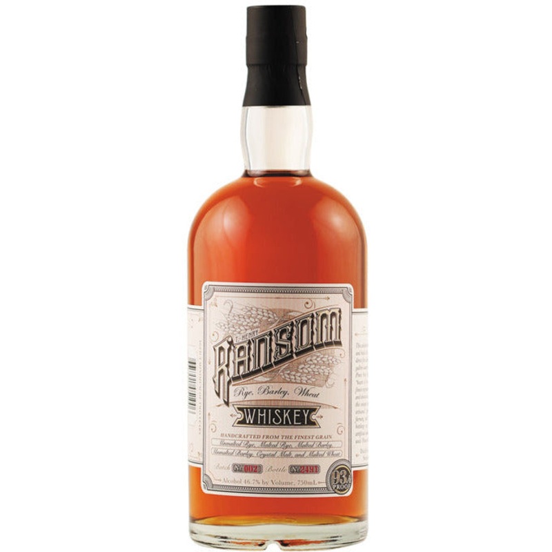 Ransom Wine Co & Distillery Rye Barley Wheat Whiskey
