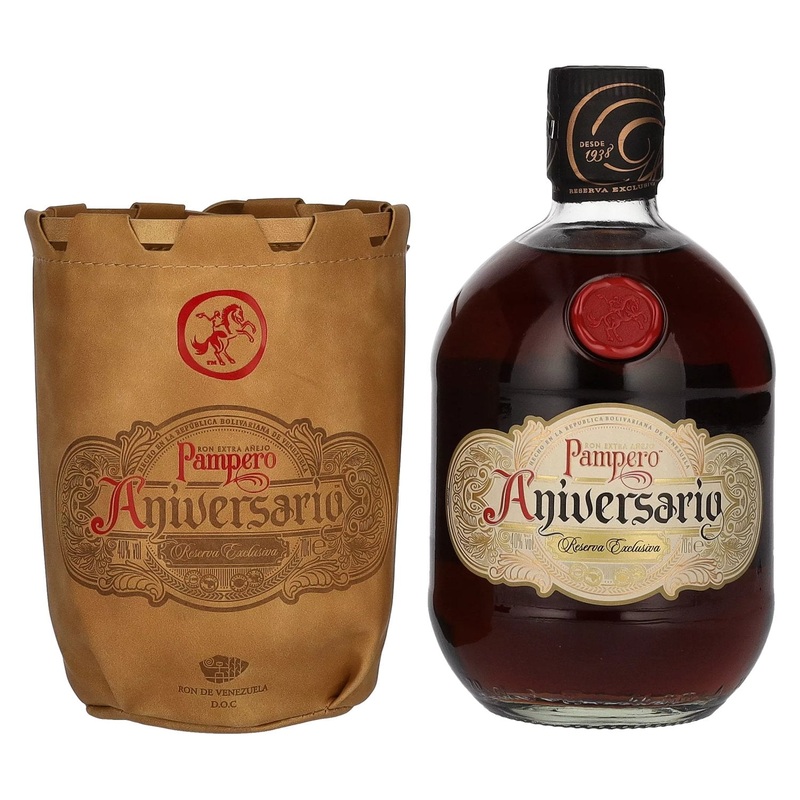 Pampero Aniversario Reserva Exclusiva Ron Extra Anejo 40% Vol. 0,7l in leather case