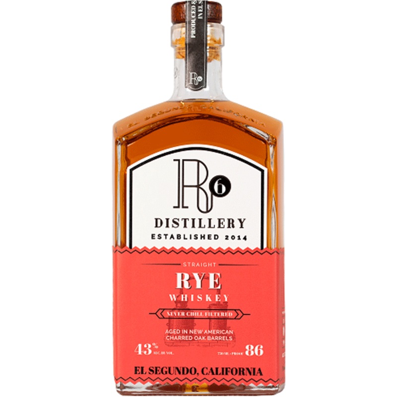 R6 Distillery Straight Rye Whiskey 4 Yr