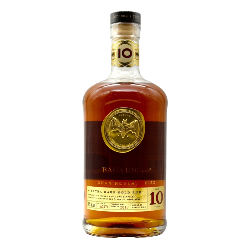 Bacardi Rum Gold 10Yr 750ml