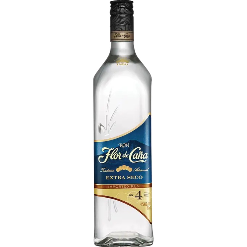 Flor de Cana Extra Dry Seco 4 Year Old White Rum 750ml