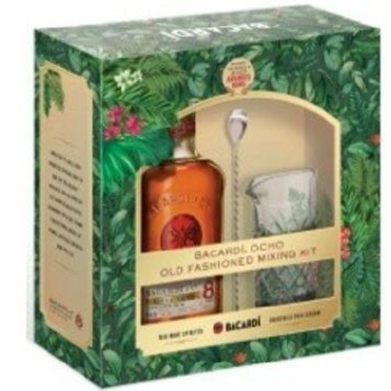 Bacardi Reserva Ocho Old Fashioned Mixing Kit 750ml