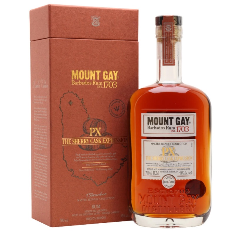 Mount Gay Aged Rum Master Blender Collection PX The Sherry Cask Expression 21 Yr 700ml