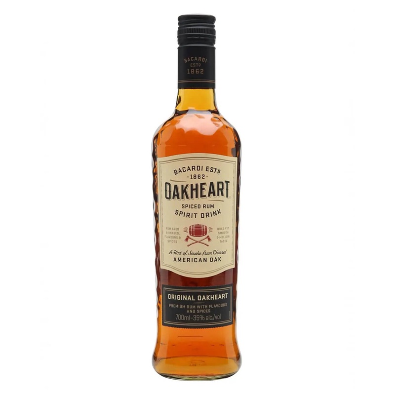Bacardi Oakheart Smooth & Spiced Rum, 70 cl