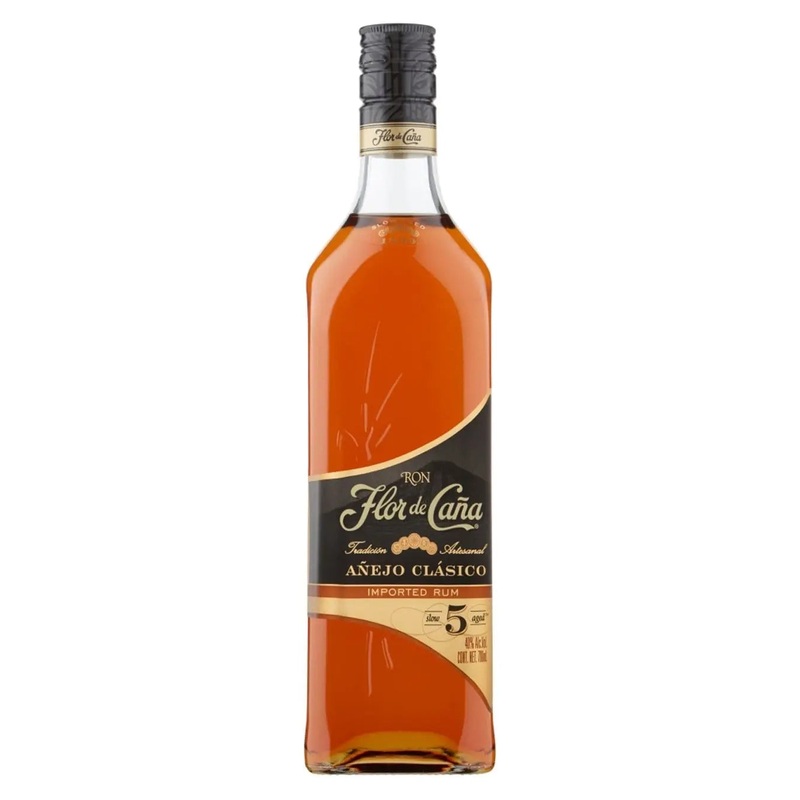 Flor de Cana 5 Year Old Black Rum, 70 cl
