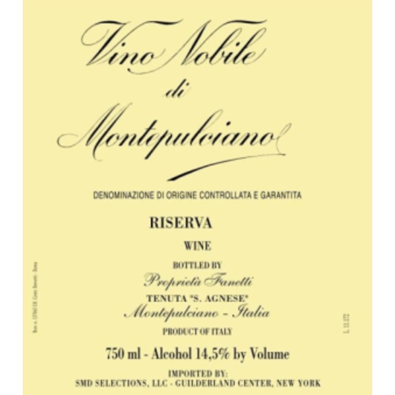 Fanetti 2017 Vino Nobile Reserve
