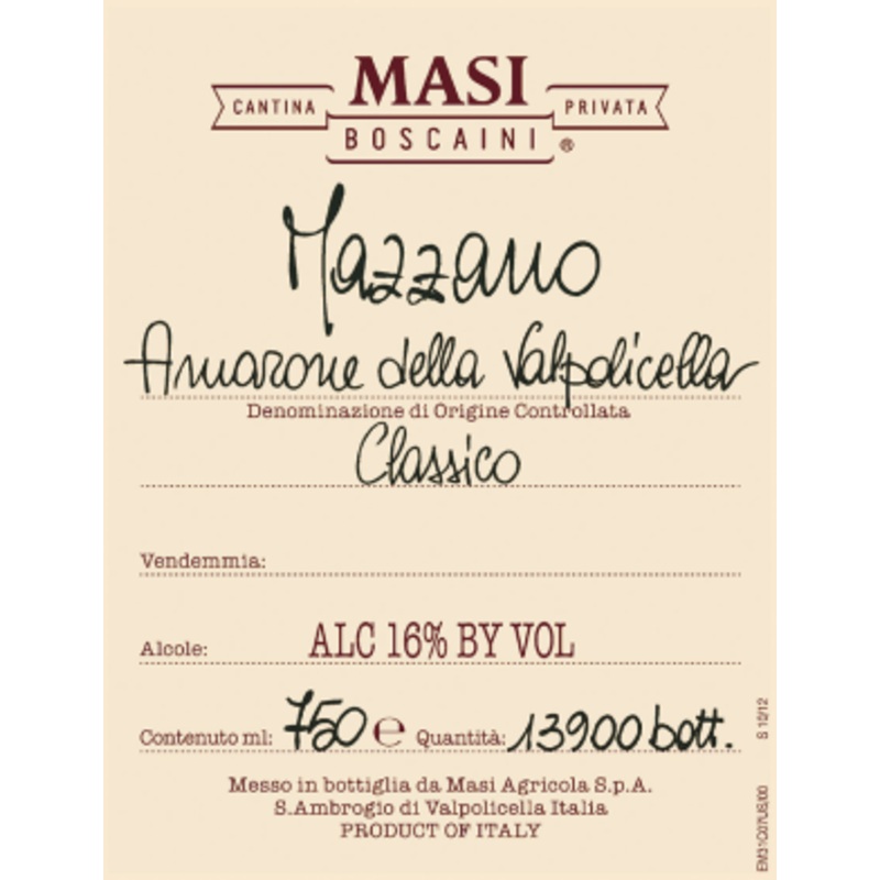 Masi Agricola 2013 Masi Mazzano Amarone