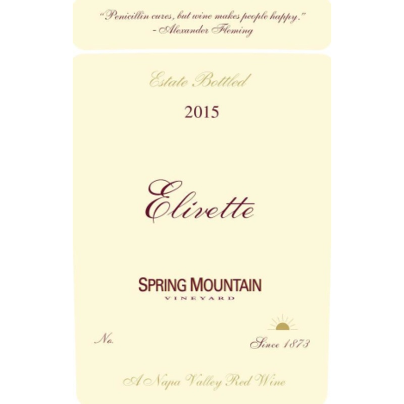 Spring Mountain Vineyard 2018 Spring Mountain Elivette Red Blend