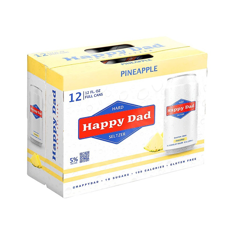 Happy Dad Hard Seltzer Pineapple 12-Pack
