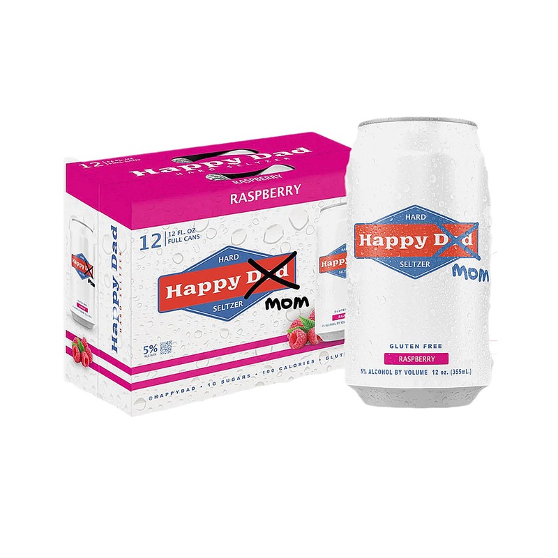 Happy Dad - Mom Hard Seltzer Raspberry 12-Pack