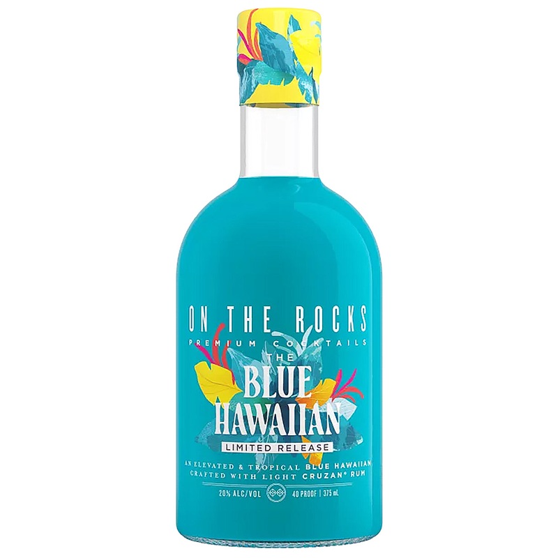 On The Rocks Blue Hawaiian Cocktail