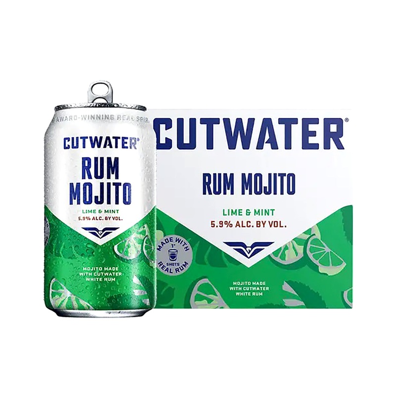 Cutwater Rum Mojito Lime & Mint Cocktail Can 4Pk