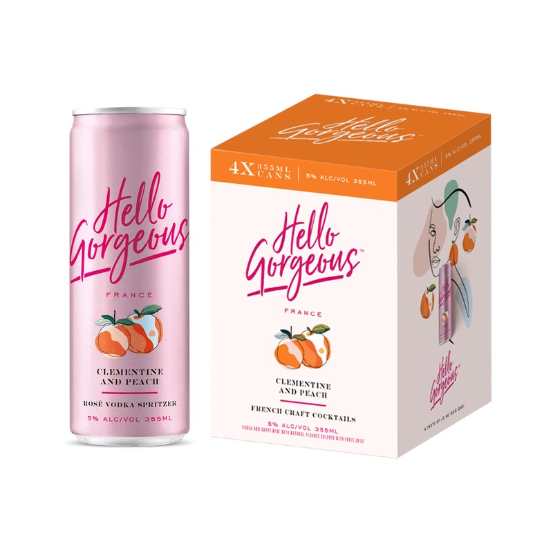 Hello Gorgeous Clementine & Peach Ros Wine Cocktail