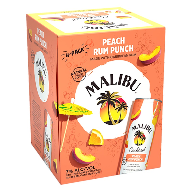 Malibu Peach Rum Punch Cocktail