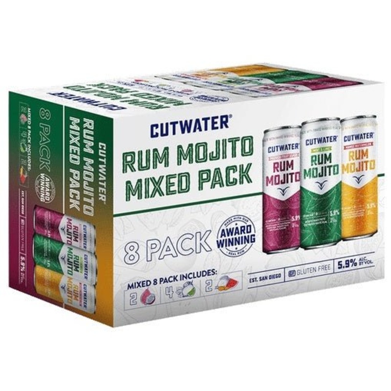 Cutwater Spirits Rum Mojito Mixed 8 Pack 355ml