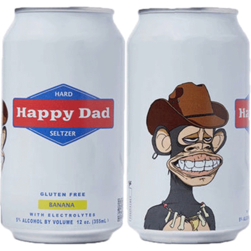 Happy Dad Hard Seltzer Bored Ape Yacht Club #8928 Banana