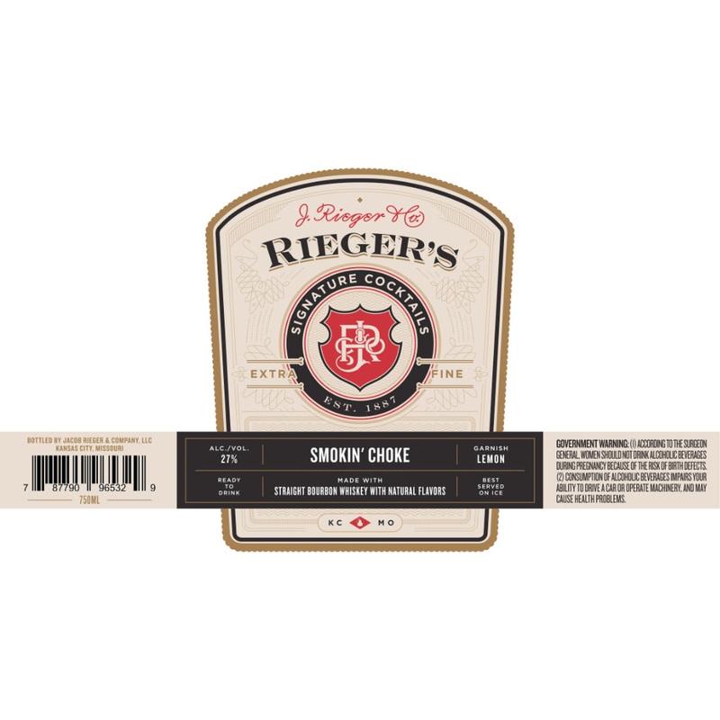 J. Rieger Signature Cocktails Smokin Choke