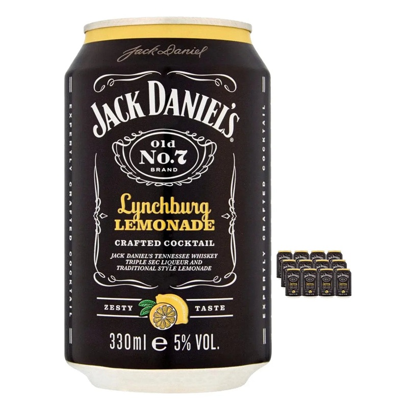 Jack Daniel's Lynchburg Lemonade Premixed Can Multipack, 12 x 330 ml