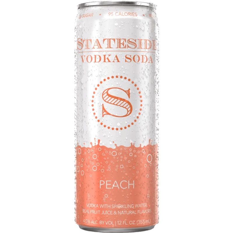 STATESIDE VODKA SODA PEACH 4PK
