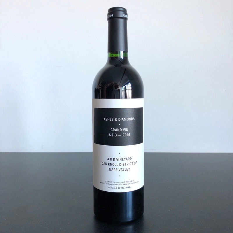2016 Ashes & Diamonds Grand Vin No. 3, Oak Knoll District, USA