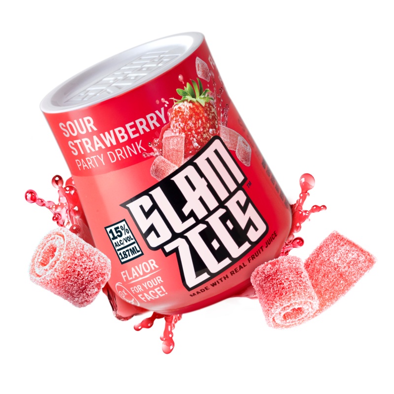 Slam Zees Sour Strawberry Party Drink 187ml