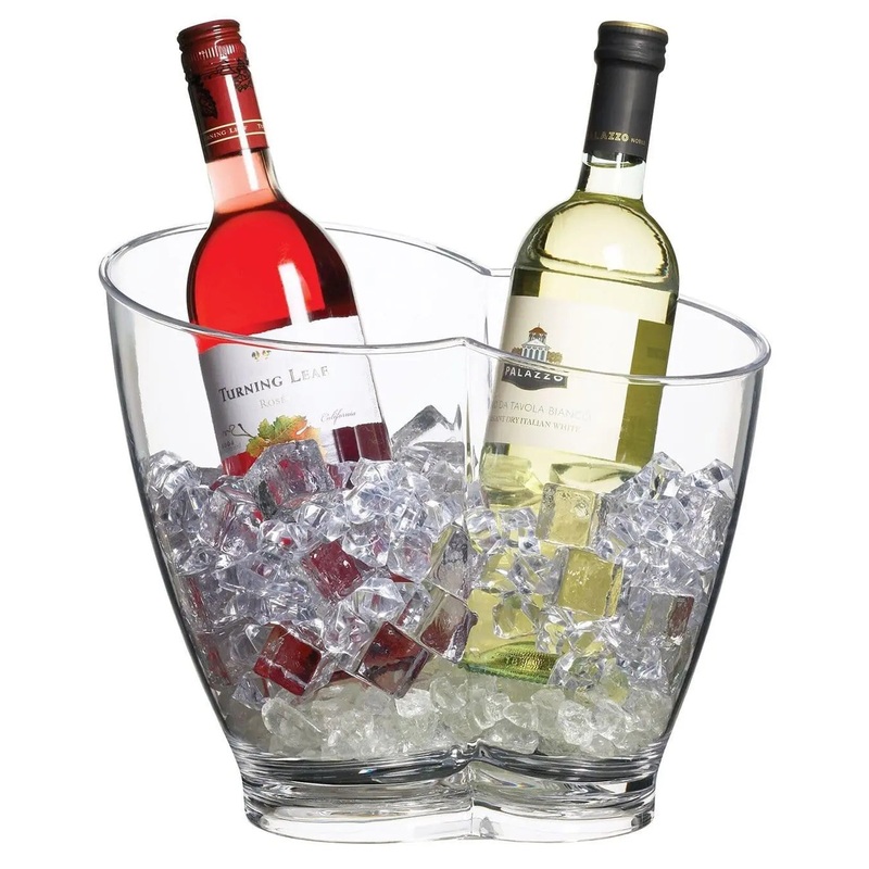 BarCraft HClear Acrylic Double Sided Drinks Pail / Cooler