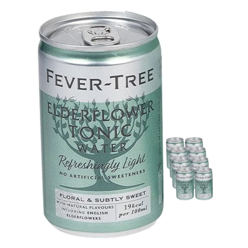 Fever-Tree Refreshingly Light Elderflower Tonic Water Fridge Pack, 8 x 150 ml