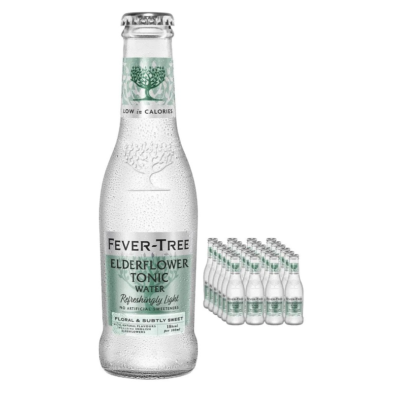 Fever-Tree Refreshingly Light Elderflower Tonic Water Multipack, 24 x 200 ml
