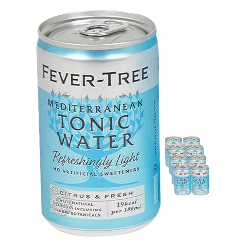 Fever-Tree Refreshingly Light Mediterranean Tonic Water Fridge Pack, 8 x 150 ml