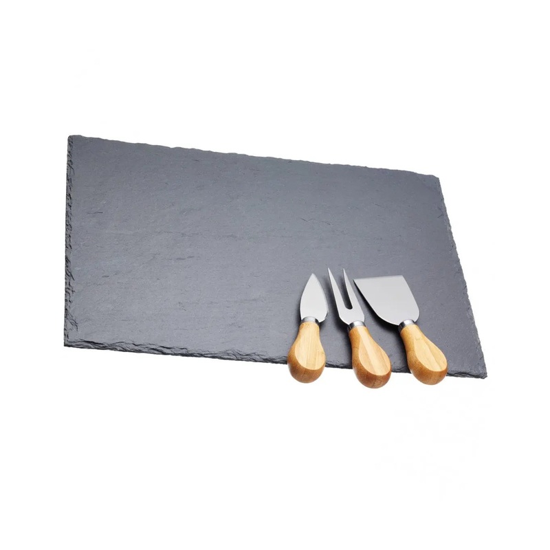 Artesa Cheese Platter & Knife Set 35 x 25 cm Slate