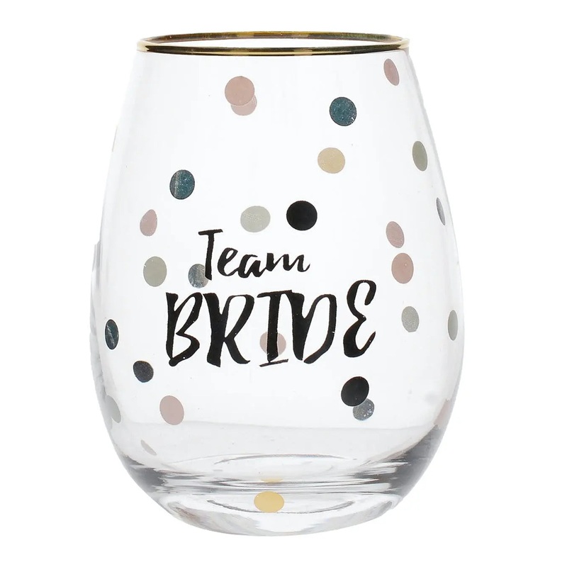 Ava & I Team Bride Wine Glass Set Of 2