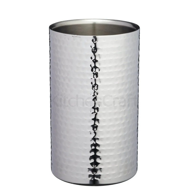 Barcraft Stainless Steel Double Wall Hammered Wine Cooler