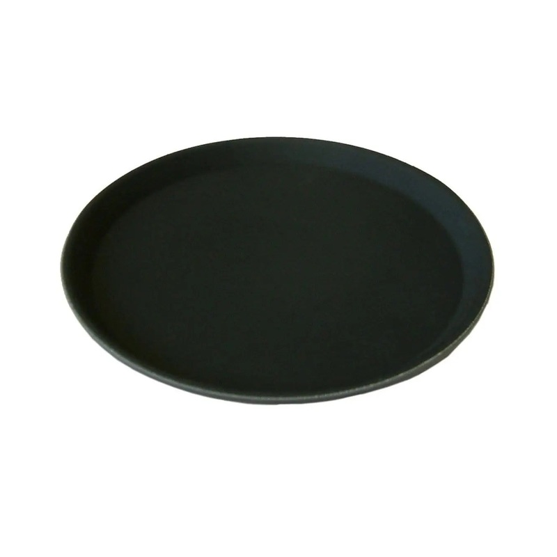 Beaumont 16 Round Black Non Slip Tray