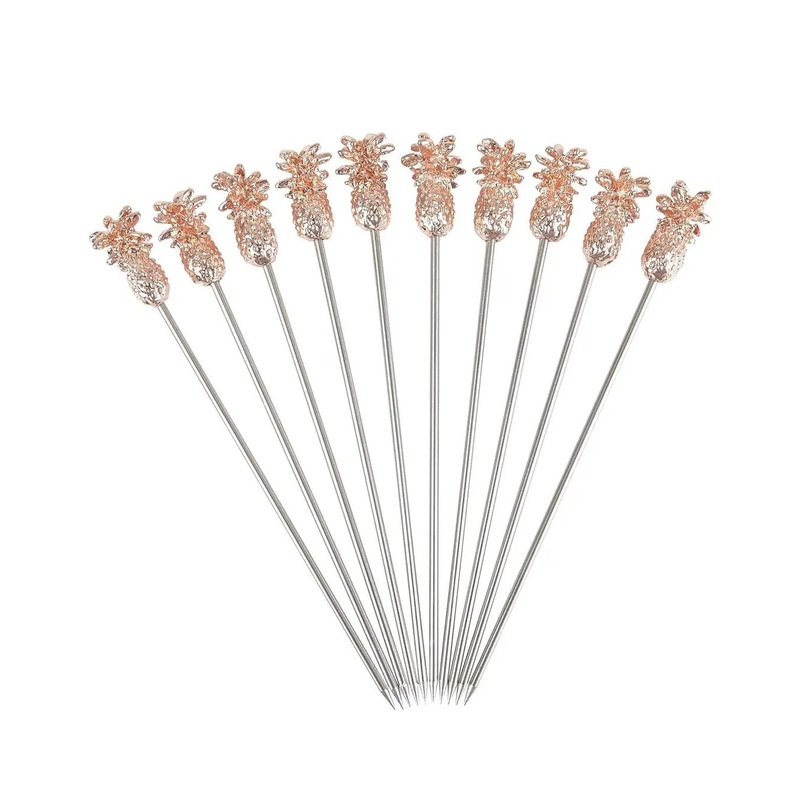 Beaumont Pineapple Rose Gold Garnish Pick PK10