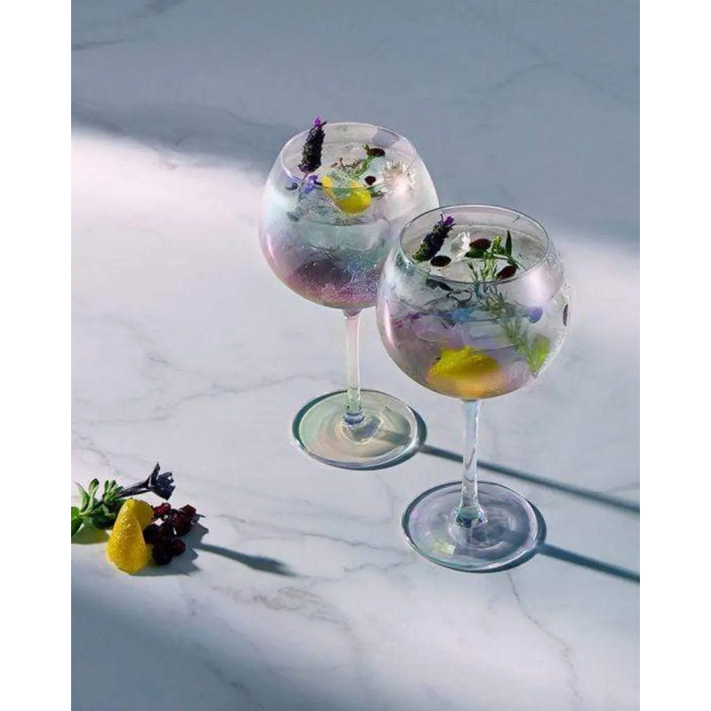 BTFY Set of 2 Iridescent Gin Glasses