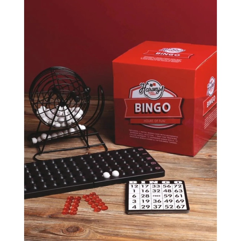 Harvey's Bored Games Classic Metal Spinner Bingo Set