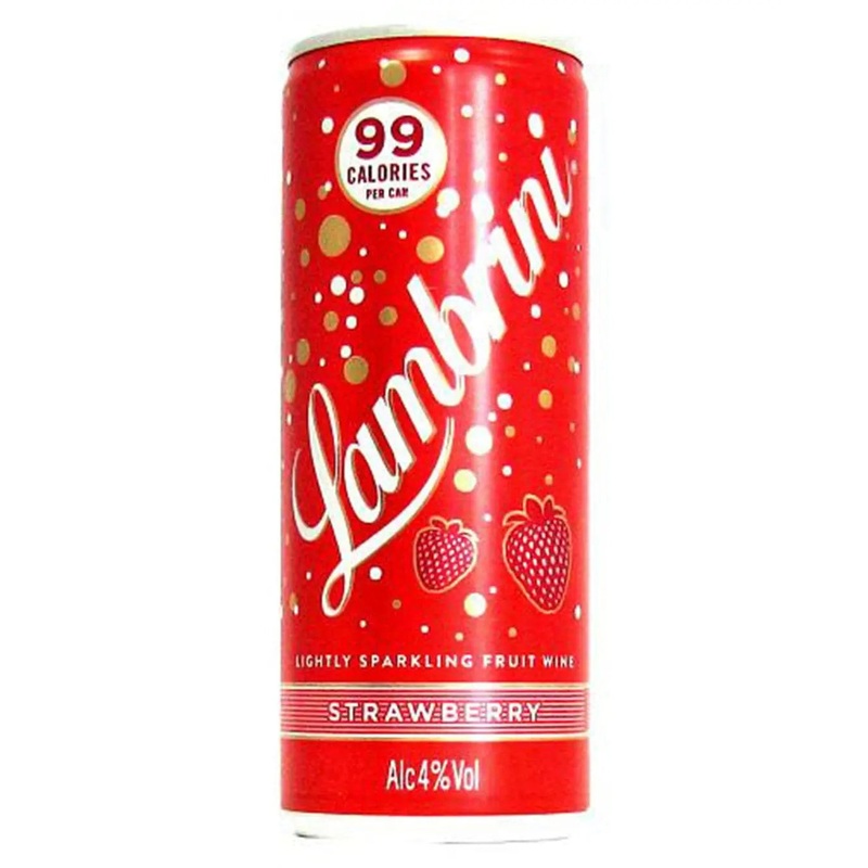 Lambrini So Strawberry Slightly Sparkling Fruit Wine Can, 250 ml