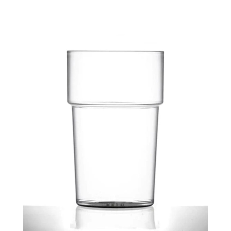 Clear Reusable Polycarbonate Beer Pint Glasses, 10 x 568 ml