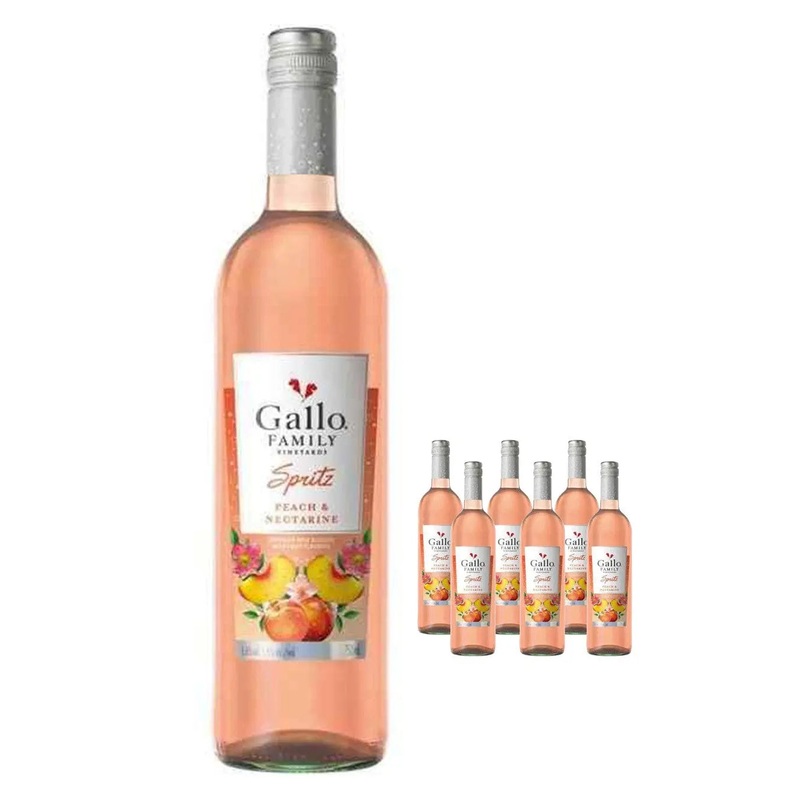 Gallo Family Vineyards Spritz Peach & Nectarine Wine Case, 6 x 75 cl